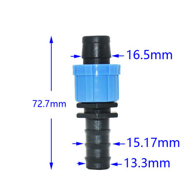 5gab 16 mm apūdeņošanas pilienu lentes savienotāji T-veida elkoņa gala spraudnis remonta savienotājs Lauksaimniecības ūdens taupīšanas apūdeņošanas šļūtenes savienojums
