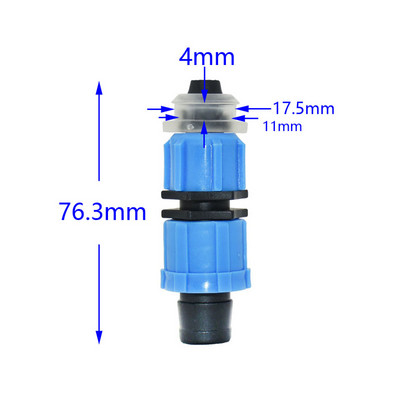 5gab 16 mm apūdeņošanas pilienu lentes savienotāji T-veida elkoņa gala spraudnis remonta savienotājs Lauksaimniecības ūdens taupīšanas apūdeņošanas šļūtenes savienojums