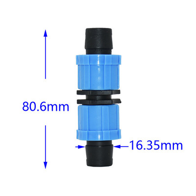 5gab 16 mm apūdeņošanas pilienu lentes savienotāji T-veida elkoņa gala spraudnis remonta savienotājs Lauksaimniecības ūdens taupīšanas apūdeņošanas šļūtenes savienojums
