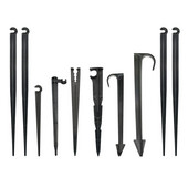 Dārzs 1/4" 3/8" 16mm 20mm šļūtene 11cm 20cm "C" forma fiksētu kātu turētāja kronšteins 3/5 4/7mm pilināmās apūdeņošanas caurules ievietošanas zeme