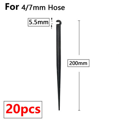 Dārzs 1/4" 3/8" 16mm 20mm šļūtene 11cm 20cm "C" forma fiksētu kātu turētāja kronšteins 3/5 4/7mm pilināmās apūdeņošanas caurules ievietošanas zeme