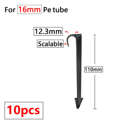 Dārzs 1/4" 3/8" 16mm 20mm šļūtene 11cm 20cm "C" forma fiksētu kātu turētāja kronšteins 3/5 4/7mm pilināmās apūdeņošanas caurules ievietošanas zeme