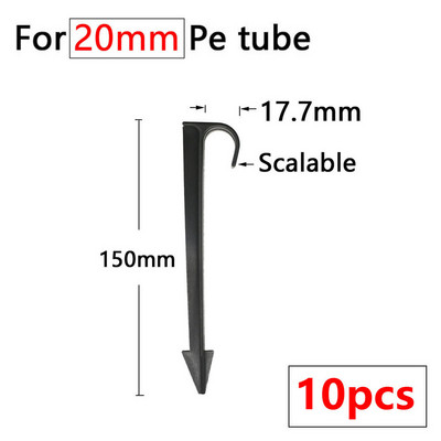 Dārzs 1/4" 3/8" 16mm 20mm šļūtene 11cm 20cm "C" forma fiksētu kātu turētāja kronšteins 3/5 4/7mm pilināmās apūdeņošanas caurules ievietošanas zeme