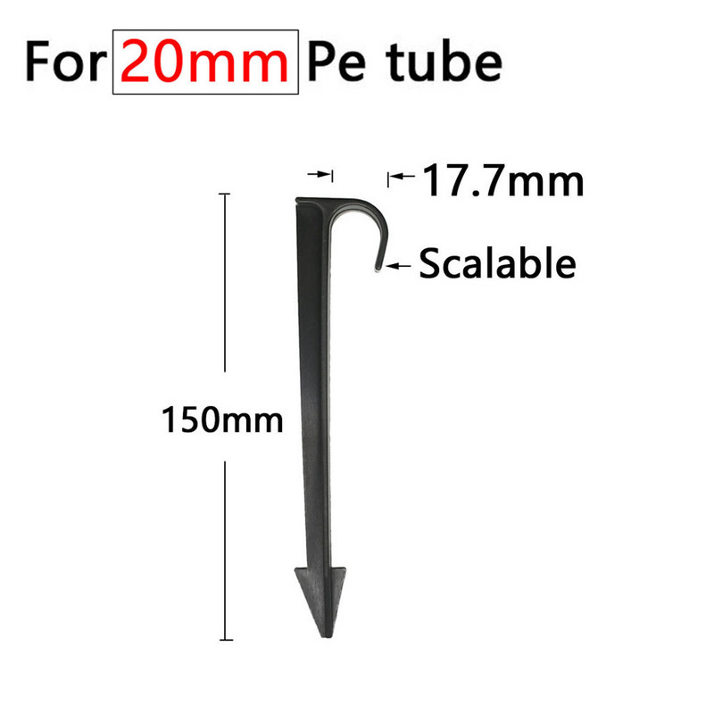 Dārzs 1/4" 3/8" 16mm 20mm šļūtene 11cm 20cm "C" forma fiksētu kātu turētāja kronšteins 3/5 4/7mm pilināmās apūdeņošanas caurules ievietošanas zeme
