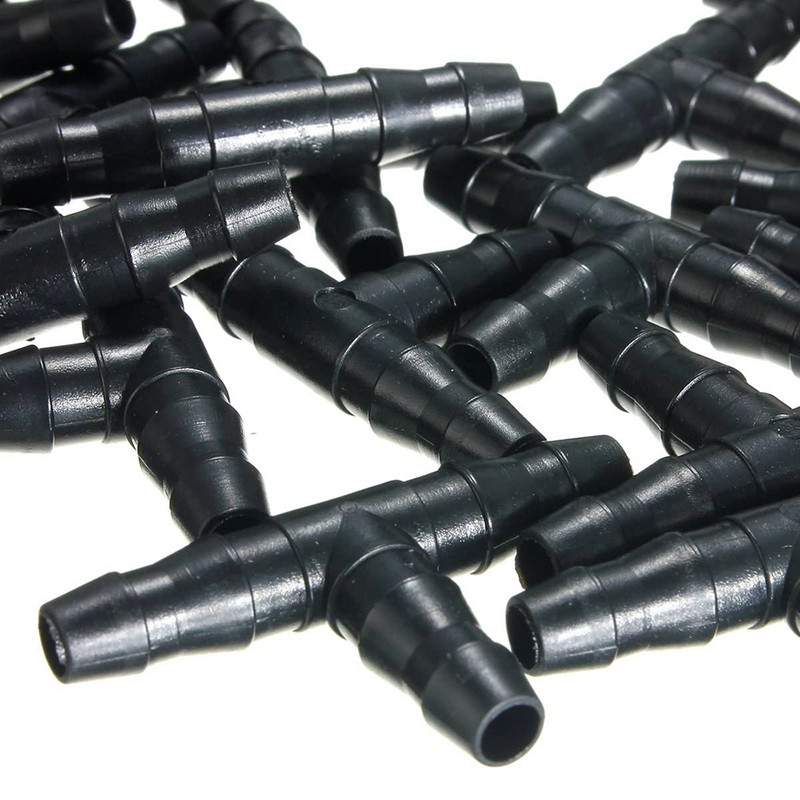 30 gab. 1/4" universālie dzeloņstieņu veidgabali, dzeloņstieņu savienotāji pilienveida apūdeņošanai 4/7 mm ūdens caurules pilienveida apūdeņošanas laistīšanas sistēmai