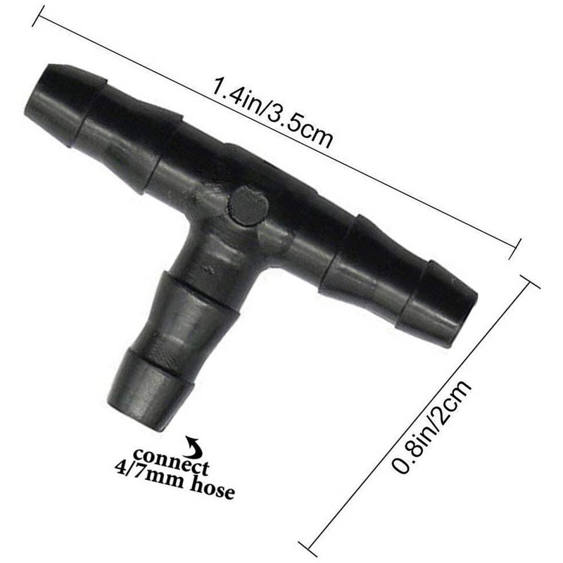 30 gab. 1/4" universālie dzeloņstieņu veidgabali, dzeloņstieņu savienotāji pilienveida apūdeņošanai 4/7 mm ūdens caurules pilienveida apūdeņošanas laistīšanas sistēmai