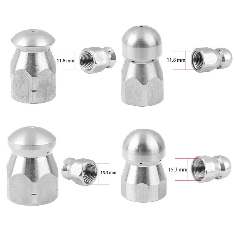 1/4\'\' 3/8\" Vīriešu augstspiediena mazgātāja tīrīšanas sprauslas kanalizācijas kanalizācijas tīrīšanas caurules strūklas rotējošas sprauslas bagarēšanas sprauslu smidzinātāji
