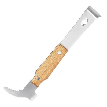 Εργαλεία κυψέλης μελισσοκομίας τύπου J με ξύλινη λαβή Κομμένο μαχαίρι μελιού Προϊόν ξύστρα κυψέλης για προμήθειες μελισσοκόμων Εξοπλισμός