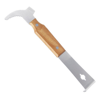 Εργαλεία κυψέλης μελισσοκομίας τύπου J με ξύλινη λαβή Κομμένο μαχαίρι μελιού Προϊόν ξύστρα κυψέλης για προμήθειες μελισσοκόμων Εξοπλισμός