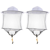 2gab polikokvilnas biškopības plīvurs biškopības uzvalks moskītu kukaiņu galvas sieta cepures