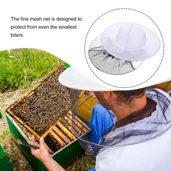 2 τμχ Καπέλα από διχτυωτό πέπλο μελισσοκομίας Polycotton Κοστούμι μελισσοκομίας κουνουπιών