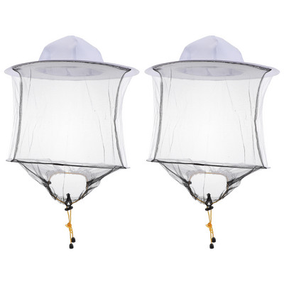 2gab polikokvilnas biškopības plīvurs biškopības uzvalks moskītu kukaiņu galvas sieta cepures