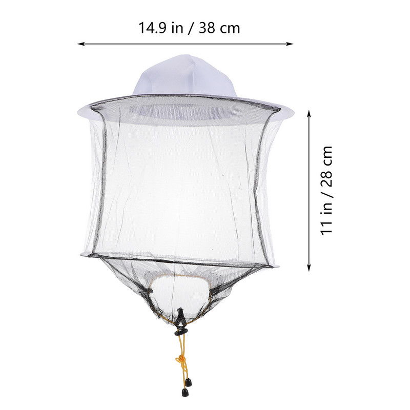 2gab polikokvilnas biškopības plīvurs biškopības uzvalks moskītu kukaiņu galvas sieta cepures