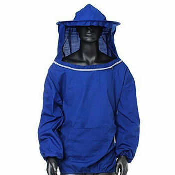 Костюм, устойчив на ужилване от синя пчела, костюм с половината на тялото, защитен от пчели, памучен пчеларски костюм, външно пчеларско облекло