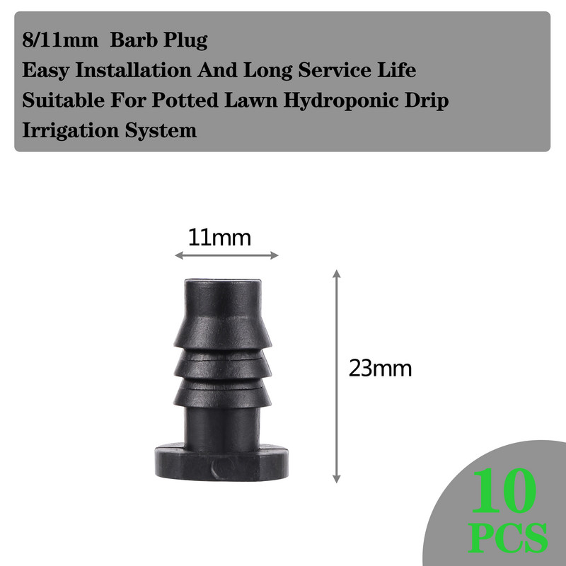 10 gab. 8/11 mm dārza šļūtenes apūdeņošanas piederumi 3 ceļi 4 ceļi 3/8" līdz 1/4" dzeloņveida savienotājs zālienam, lauksaimniecībai un pilienu caurulēm