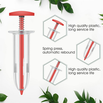 Mini Sowing Seed Dispenser Manual Sower Seed Spreader Handheld Seed Planter Tool 5 Different Settings Hand Seeder with 2 Transpl