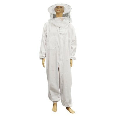Αεριζόμενο με πέπλο κουκούλα Home Anti Bee Outfit Μελισσοκομική Στολή Καπέλο Ολόσωμο Beekeeper Προστατευτικά Ρούχα για αρχάριους