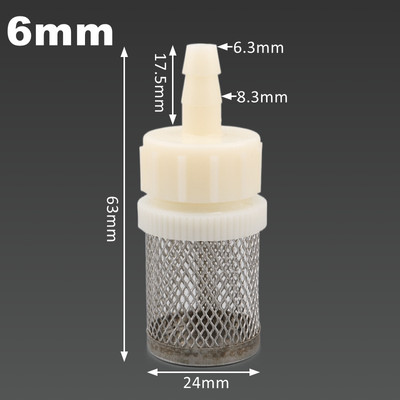 1 ~ 5 tk 4 ~ 20 mm voolikfilter autopesutoru aia kastmine akvaariumi filter kurn roostevabast terasest võrkfilter