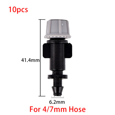 2-10 gab. Dārza pilienveida apūdeņošanas miglošanas sprauslas Pilinātāja smidzinātājs 360° izsmidzināšanas smidzinātājs ar 4/7 8/11 16 mm Tee stieņa savienotāju