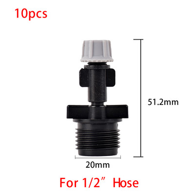 2-10 gab. Dārza pilienveida apūdeņošanas miglošanas sprauslas Pilinātāja smidzinātājs 360° izsmidzināšanas smidzinātājs ar 4/7 8/11 16 mm Tee stieņa savienotāju