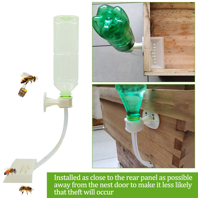 1 db új méhészeti adagoló Etetés méhkasban műanyag méz cukortakarmány vályún keresztül Bee szerszám kellékek méhetető méhész szerszám