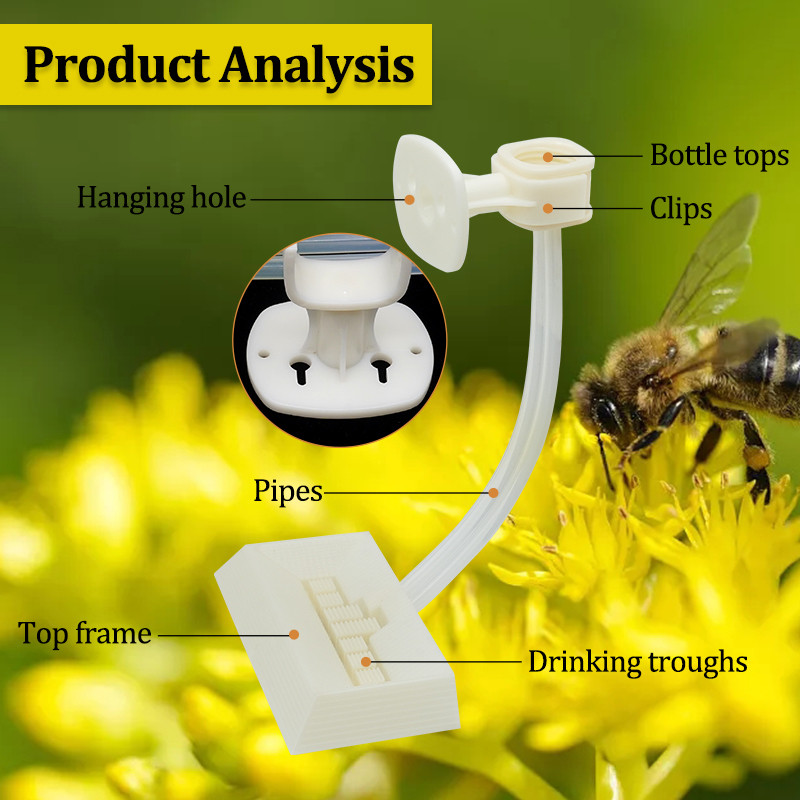 1 db új méhészeti adagoló Etetés méhkasban műanyag méz cukortakarmány vályún keresztül Bee szerszám kellékek méhetető méhész szerszám