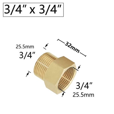 Messingist 1/4" 1/2" 3/4" 3/8" 1" isane emane viitekeerme ühendus vasest üleminekuühenduse adapteri aia kastmisliitmikud