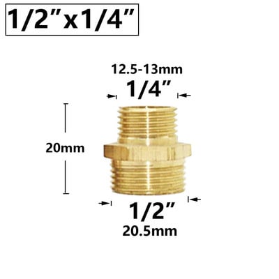 Messingist 1/4" 1/2" 3/4" 3/8" 1" isane emane viitekeerme ühendus vasest üleminekuühenduse adapteri aia kastmisliitmikud