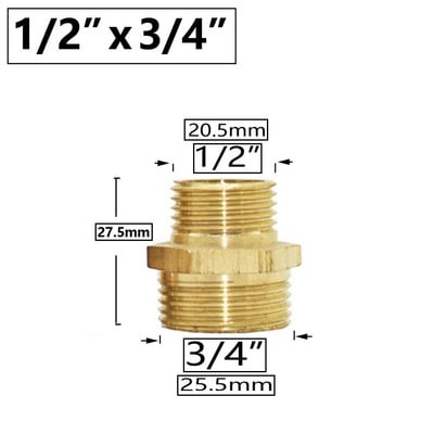 Messingist 1/4" 1/2" 3/4" 3/8" 1" isane emane viitekeerme ühendus vasest üleminekuühenduse adapteri aia kastmisliitmikud