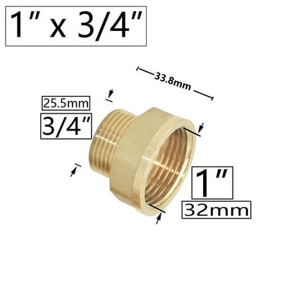 Messingist 1/4" 1/2" 3/4" 3/8" 1" isane emane viitekeerme ühendus vasest üleminekuühenduse adapteri aia kastmisliitmikud