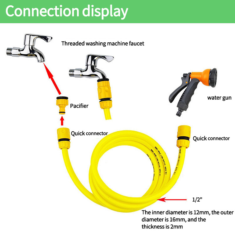 Kerti tömlő gyorscsatlakozó 1/2 3/4 1" csőcsatlakozó leállító vízcsatlakozó tömlőcsatlakozó javítás ízület öntöző öntözőrendszer