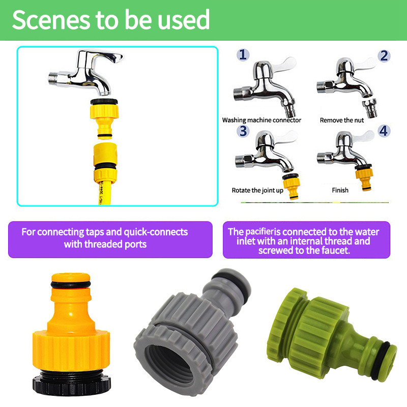 Kerti tömlő gyorscsatlakozó 1/2 3/4 1" csőcsatlakozó leállító vízcsatlakozó tömlőcsatlakozó javítás ízület öntöző öntözőrendszer