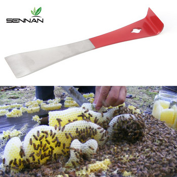 SenNan Red Beekeeping Stainless Steel J Shape J-type Curved Tail Bee Hive Hook Инструмент за скрепер