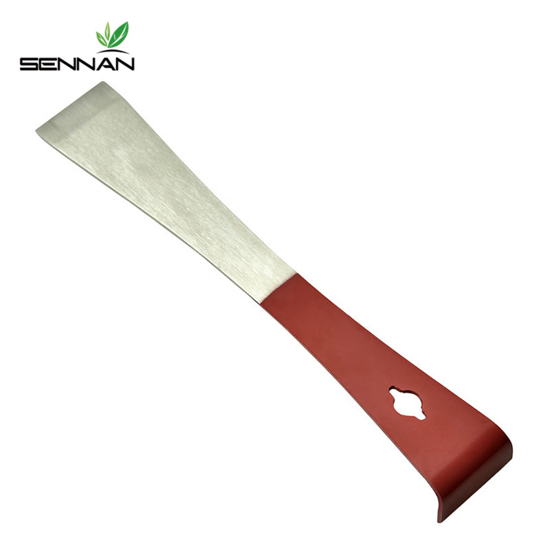 SenNan raudona bitininkystė iš nerūdijančio plieno J formos J formos išlenktos uodegos bitės avilio kablio grandiklio įrankis