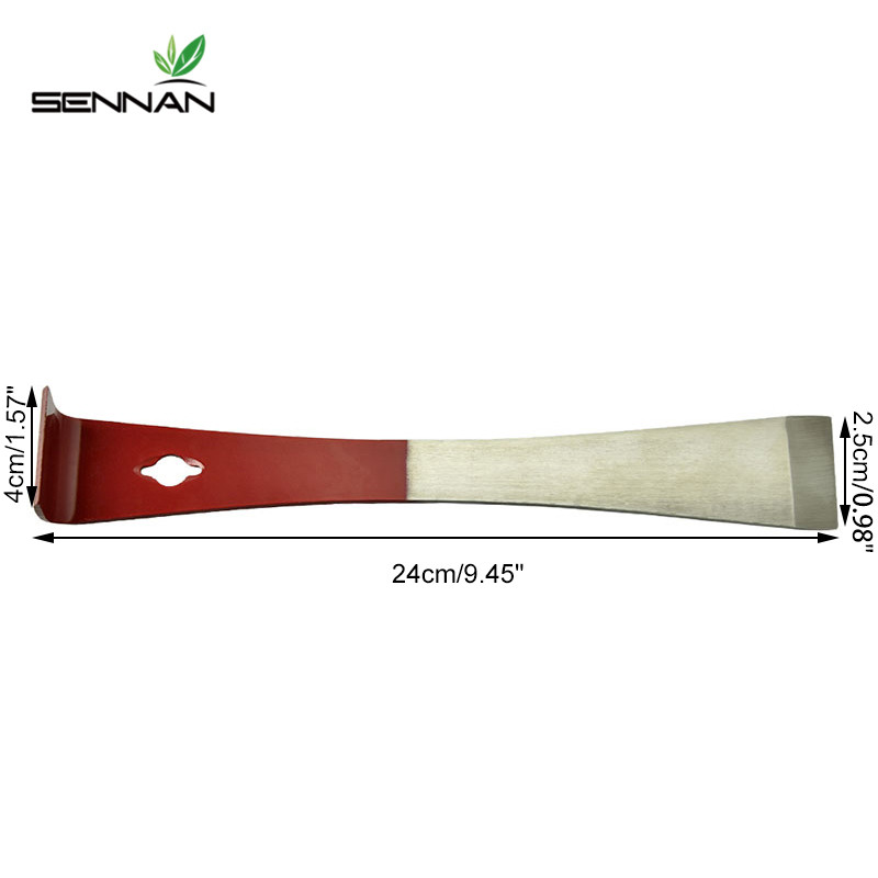 SenNan raudona bitininkystė iš nerūdijančio plieno J formos J formos išlenktos uodegos bitės avilio kablio grandiklio įrankis