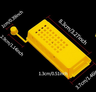 4Pcs Bees Queen Post Room Cage White пчеларски транспортни клетки Yellow Plastic King Prisoner Queen Bee Cage Устройство за пчеларство