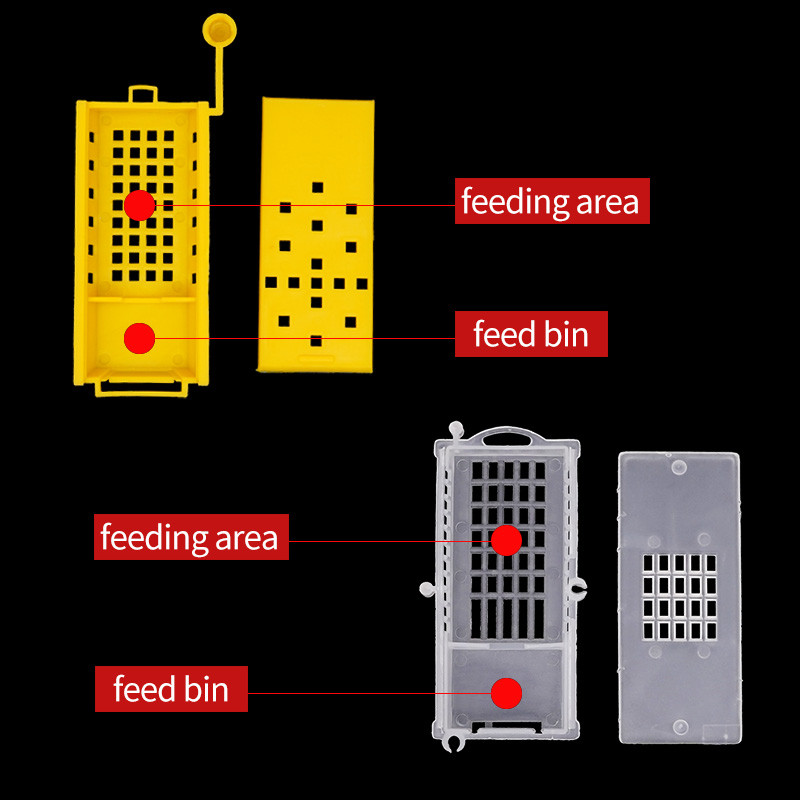 4Pcs Bees Queen Post Room Cage White пчеларски транспортни клетки Yellow Plastic King Prisoner Queen Bee Cage Устройство за пчеларство