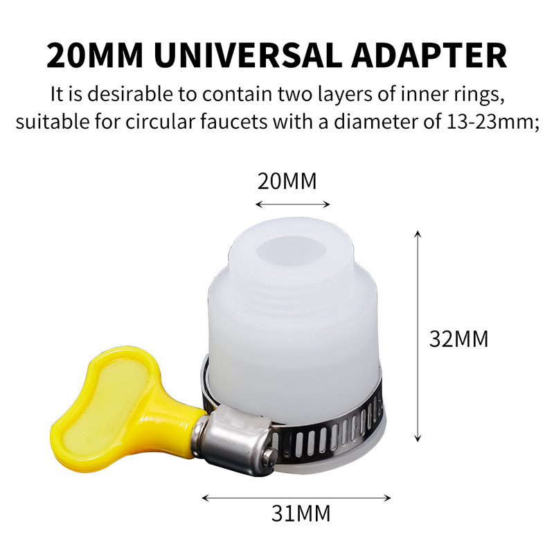 Universal Faucet Interface 4 Points Coarse Tooth Adapter Κουζίνα Μπάνιο Βρύση Βρύση Μετατροπείς Σωλήνας κήπου Αντάπτορες σύνδεσης