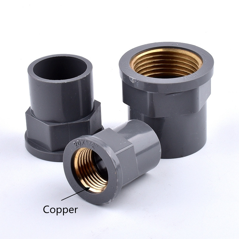 1-3 db 20-32 mm-től 1/2-1 hüvelykig szürke PVC réz anya menetes csőaljzat Egyenes kerti öntözővíz csőcsatlakozások
