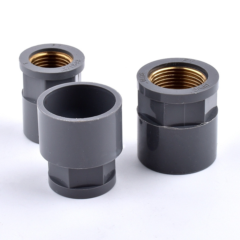 1-3 db 20-32 mm-től 1/2-1 hüvelykig szürke PVC réz anya menetes csőaljzat Egyenes kerti öntözővíz csőcsatlakozások