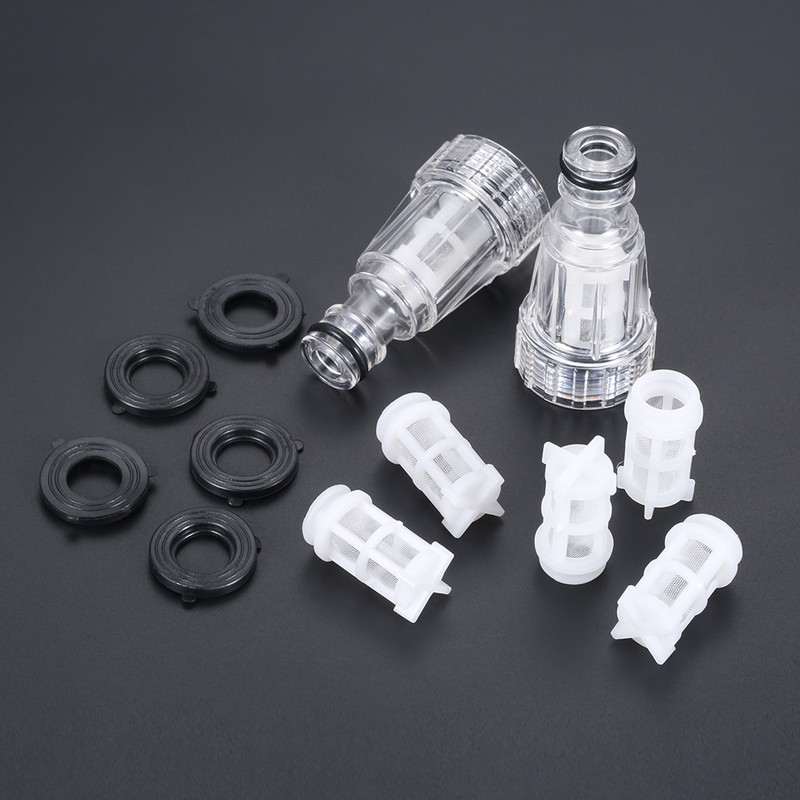 Plastikinis maišytuvas greitos jungties automobilių plovimo mašina vandens filtras aukšto slėgio plovimo mašina sodo vamzdžių žarnos adapteris su filtrų tinklais