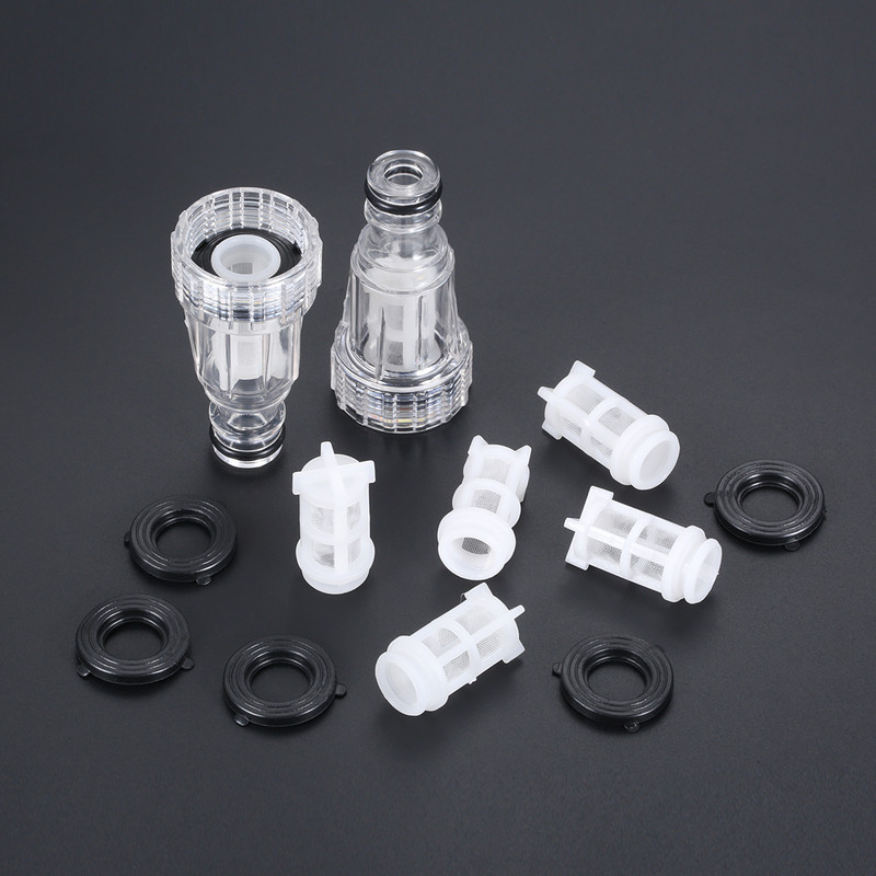 Plastikinis maišytuvas greitos jungties automobilių plovimo mašina vandens filtras aukšto slėgio plovimo mašina sodo vamzdžių žarnos adapteris su filtrų tinklais