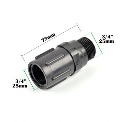 15PSI-45PSI iš anksto nustatyti slėgio reguliatoriai su 3/4" FHT x MHT žarnos sriegiu sumažina įeinančio vandens slėgį sodo lašelinės sistemos 1 vnt.