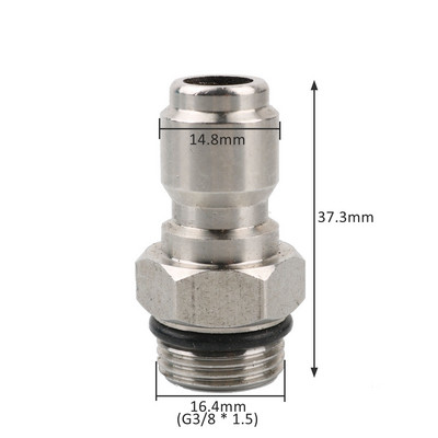 1 gab G3/8 līdz M14 M18 M22 ātrais savienotājs augstspiediena ūdens pistoles adaptera savienojumi, automašīnu mazgātāja ātrā sakabe