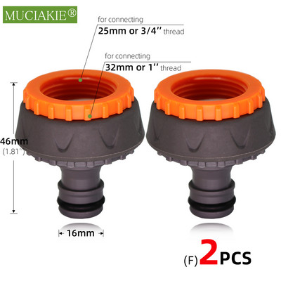 2 DB kerti tömlő gyorscsatlakozók narancssárga gumi műanyag csatlakozó adapter öntöző autómosó csatlakozók 1/4'' 3/8'' 1/2'' 3/4''