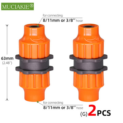 2 DB kerti tömlő gyorscsatlakozók narancssárga gumi műanyag csatlakozó adapter öntöző autómosó csatlakozók 1/4'' 3/8'' 1/2'' 3/4''