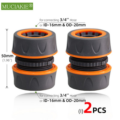 2 DB kerti tömlő gyorscsatlakozók narancssárga gumi műanyag csatlakozó adapter öntöző autómosó csatlakozók 1/4'' 3/8'' 1/2'' 3/4''