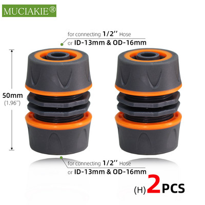 2 DB kerti tömlő gyorscsatlakozók narancssárga gumi műanyag csatlakozó adapter öntöző autómosó csatlakozók 1/4'' 3/8'' 1/2'' 3/4''