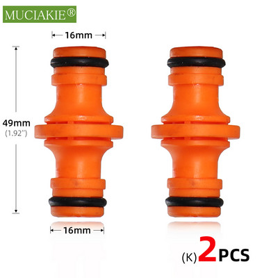 2 DB kerti tömlő gyorscsatlakozók narancssárga gumi műanyag csatlakozó adapter öntöző autómosó csatlakozók 1/4'' 3/8'' 1/2'' 3/4''
