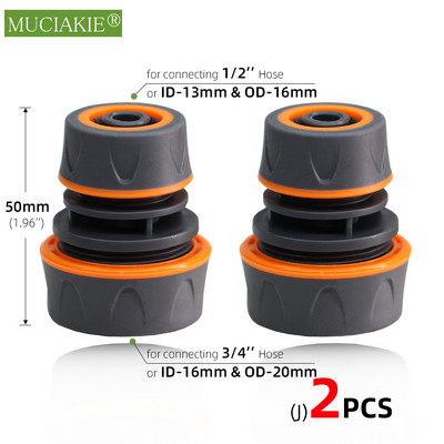 2 DB kerti tömlő gyorscsatlakozók narancssárga gumi műanyag csatlakozó adapter öntöző autómosó csatlakozók 1/4'' 3/8'' 1/2'' 3/4''